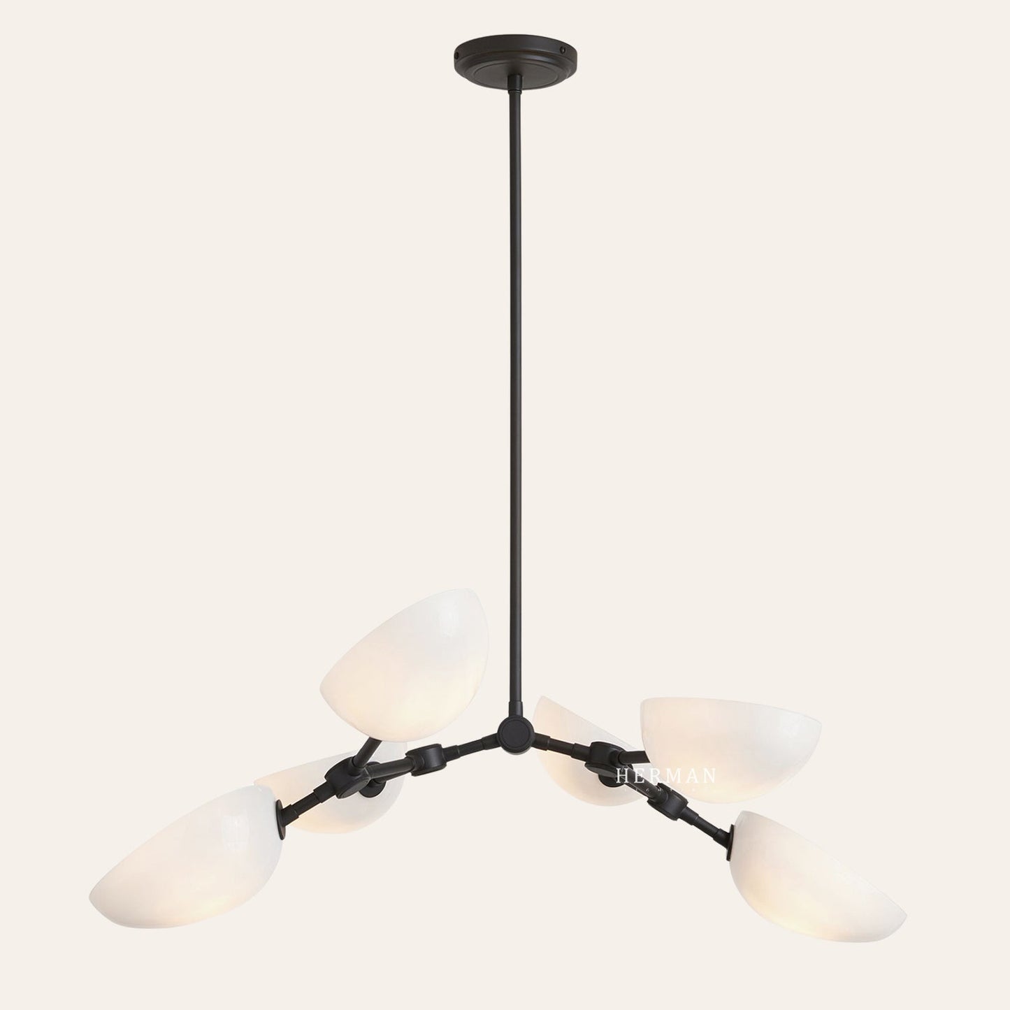 Argus Glass Chandelier 32" Width