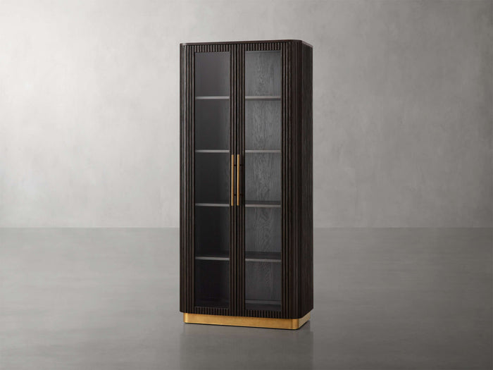Finnley Glass Oak Cabinet