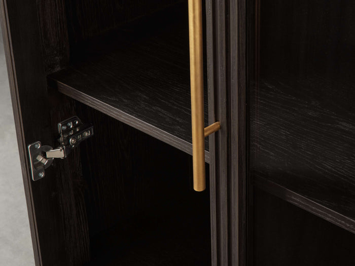 Finnley Glass Oak Cabinet