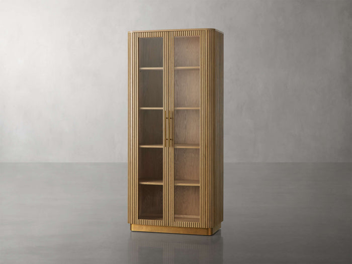 Finnley Glass Oak Cabinet