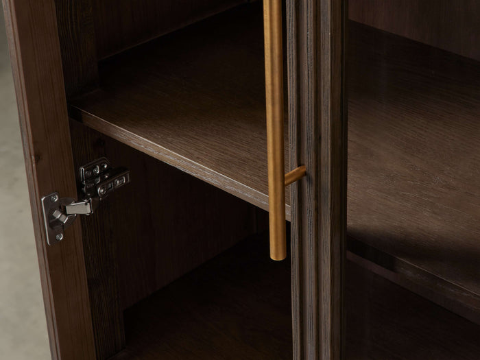 Finnley Glass Oak Cabinet