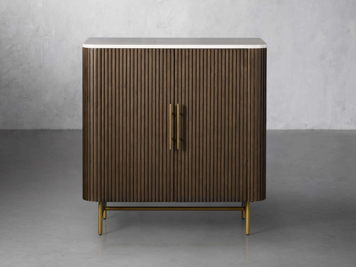 Finnley Bar Marble Top Finish Cabinet