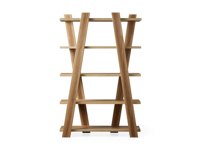 Mihaela Oak Bookcase in Vin Alb 51.25"