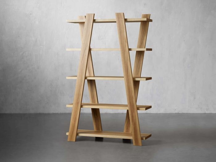 Mihaela Oak Bookcase in Vin Alb 51.25"