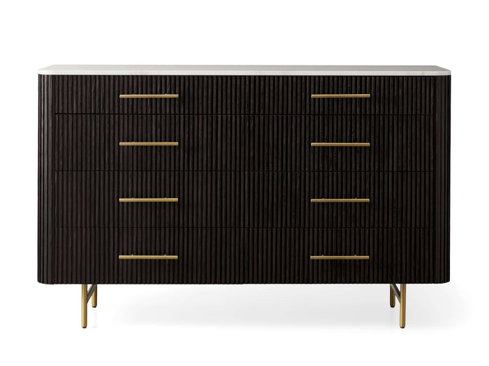Finnley Eight-Drawer Marble Top Finish Dresser
