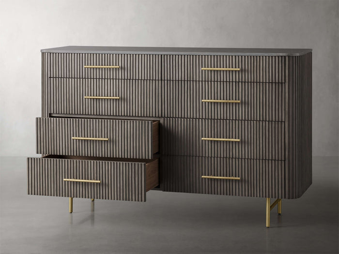Finnley Eight-Drawer Marble Top Finish Dresser