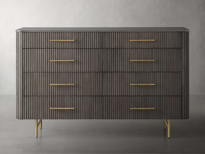 Finnley Eight-Drawer Marble Top Finish Dresser