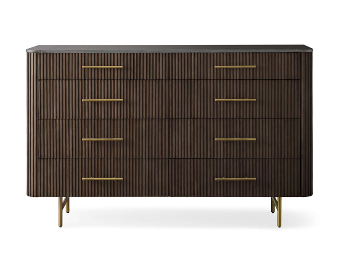 Finnley Eight-Drawer Marble Top Finish Dresser
