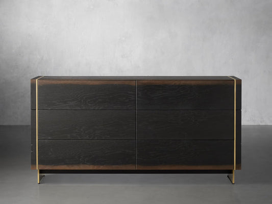 Mihaela Six-Drawer Oak Dresser 67.5"