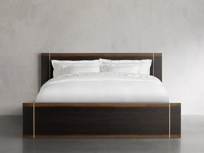 Mihaela Oak Bed 61.5" 77.5"