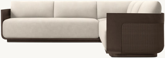Sedona Cane Aluminum Right-Arm L-Sectional