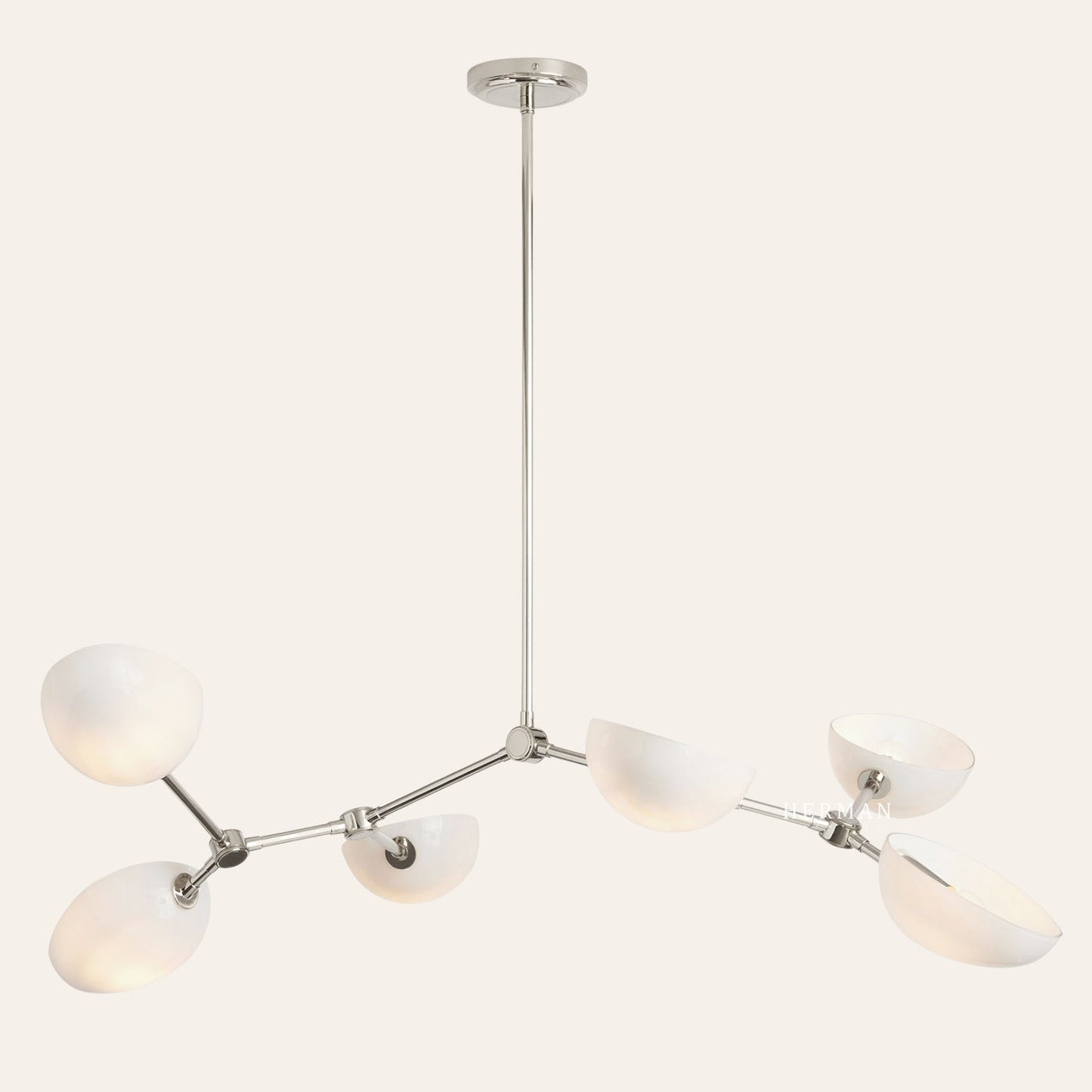 Argus Glass Chandelier 45" Width