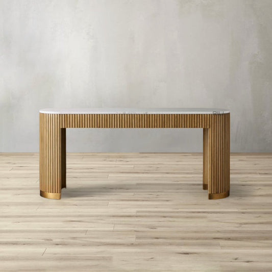 Finnley Console Table Marbel Bluestone Carrara 63" 73"