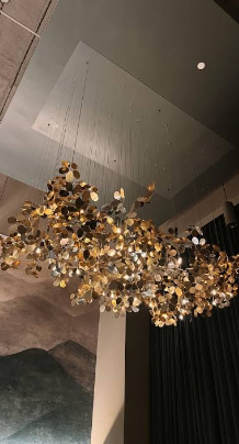 Gold Leaf Chandlier 7'-0"