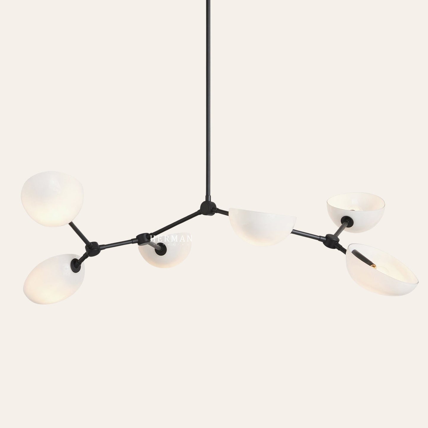 Argus Glass Chandelier 45" Width