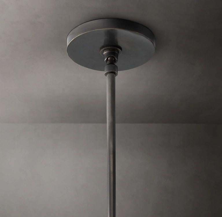 HAND-CARVED ALABASTER GLOBE PENDANT