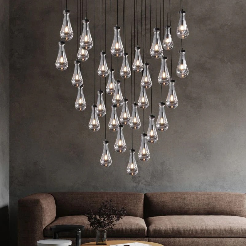 ( Customzie) Raindrop Glass Round Chandelier 72" 45-light