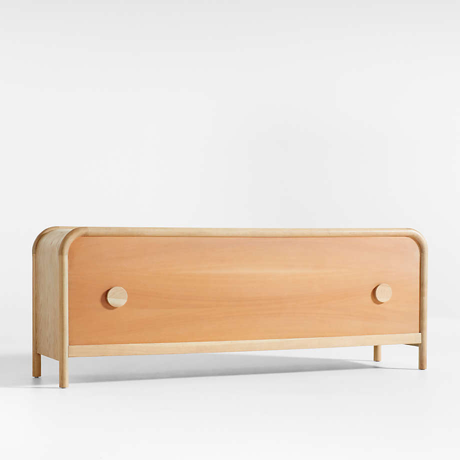 Annie 149" Natural Wood Storage Media Console