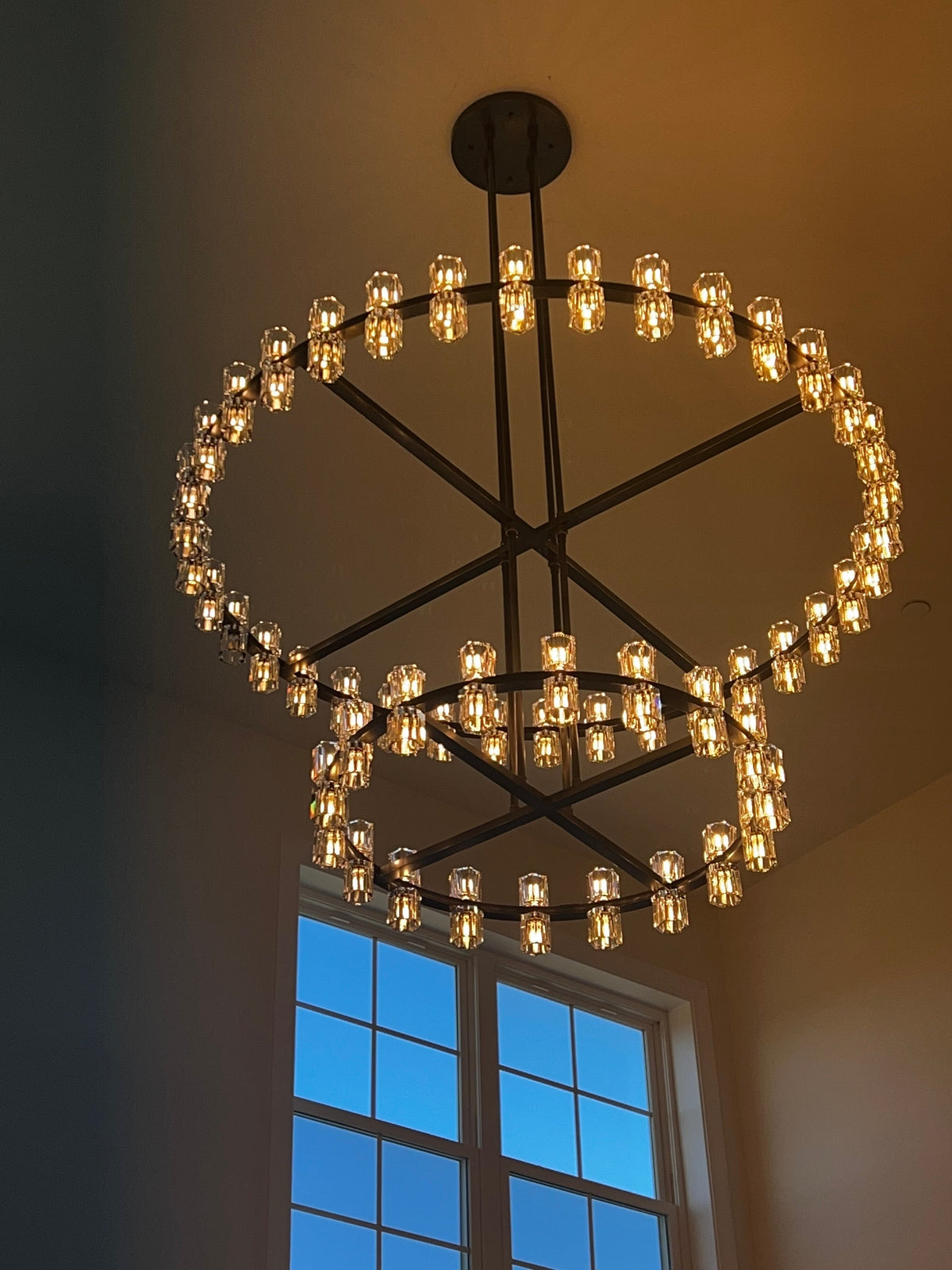 Arcachon Crystal 2-Tier Round Chandelier 60"