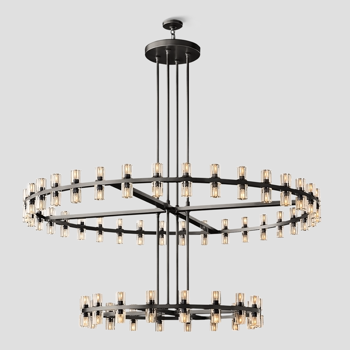 Arcachon Crystal 2-Tier Round Chandelier 60"