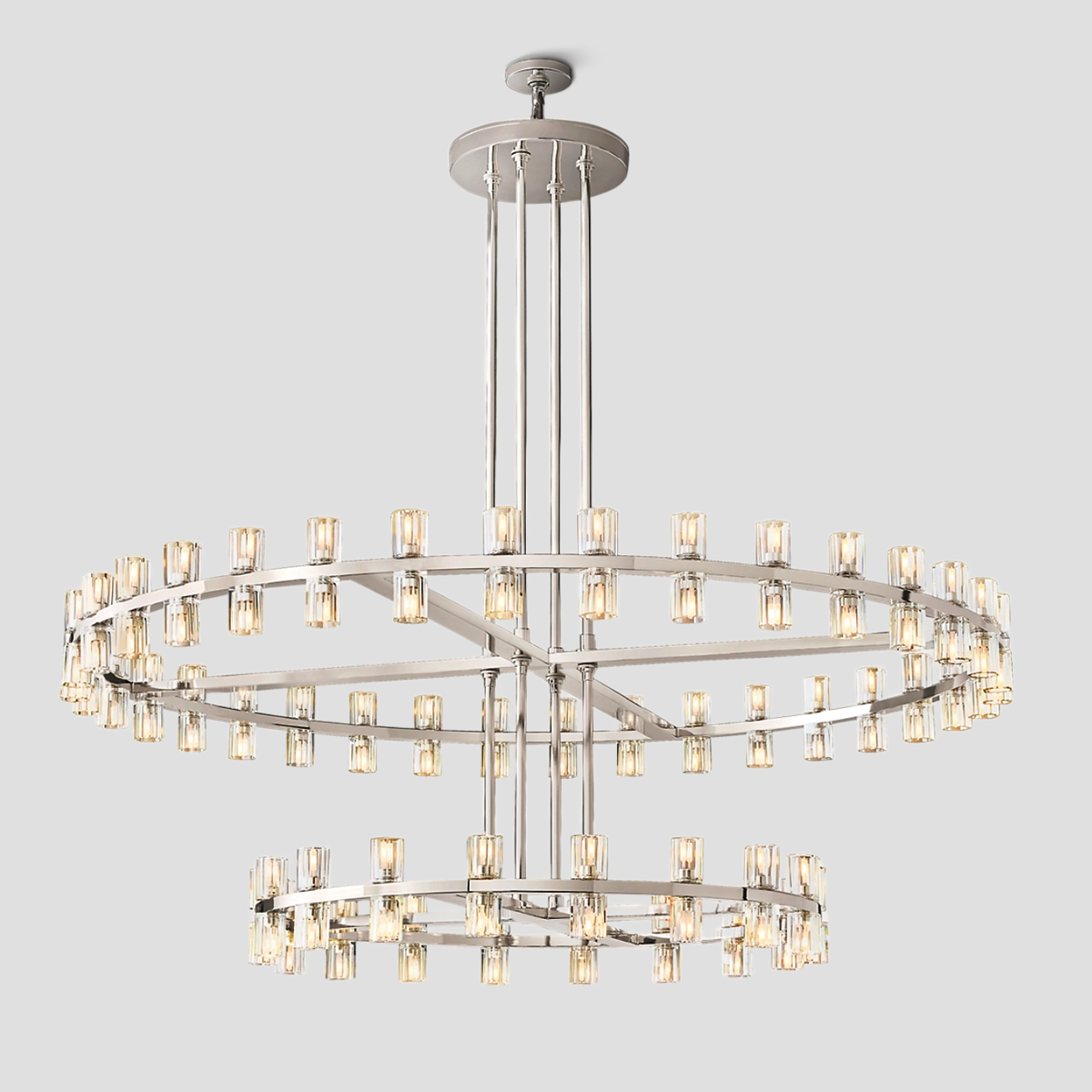 Arcachon Crystal 2-Tier Round Chandelier 60"