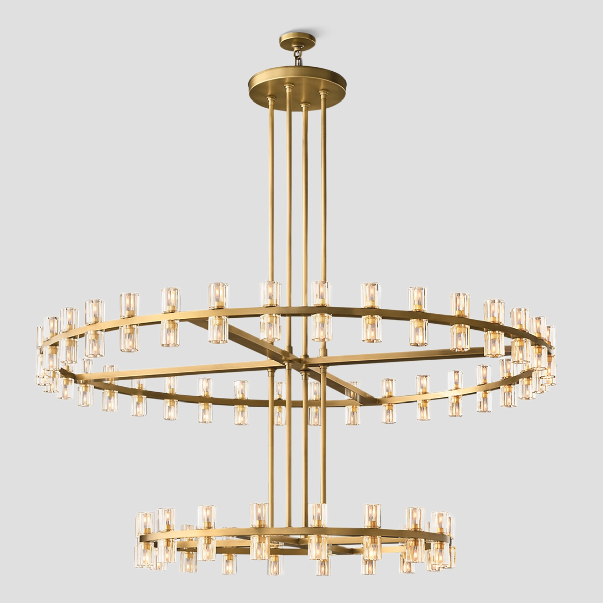 Arcachon Crystal 2-Tier Round Chandelier 60"