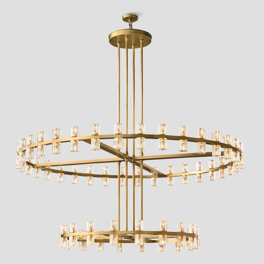 Arcachon Crystal 2-Tier Round Chandelier 60"