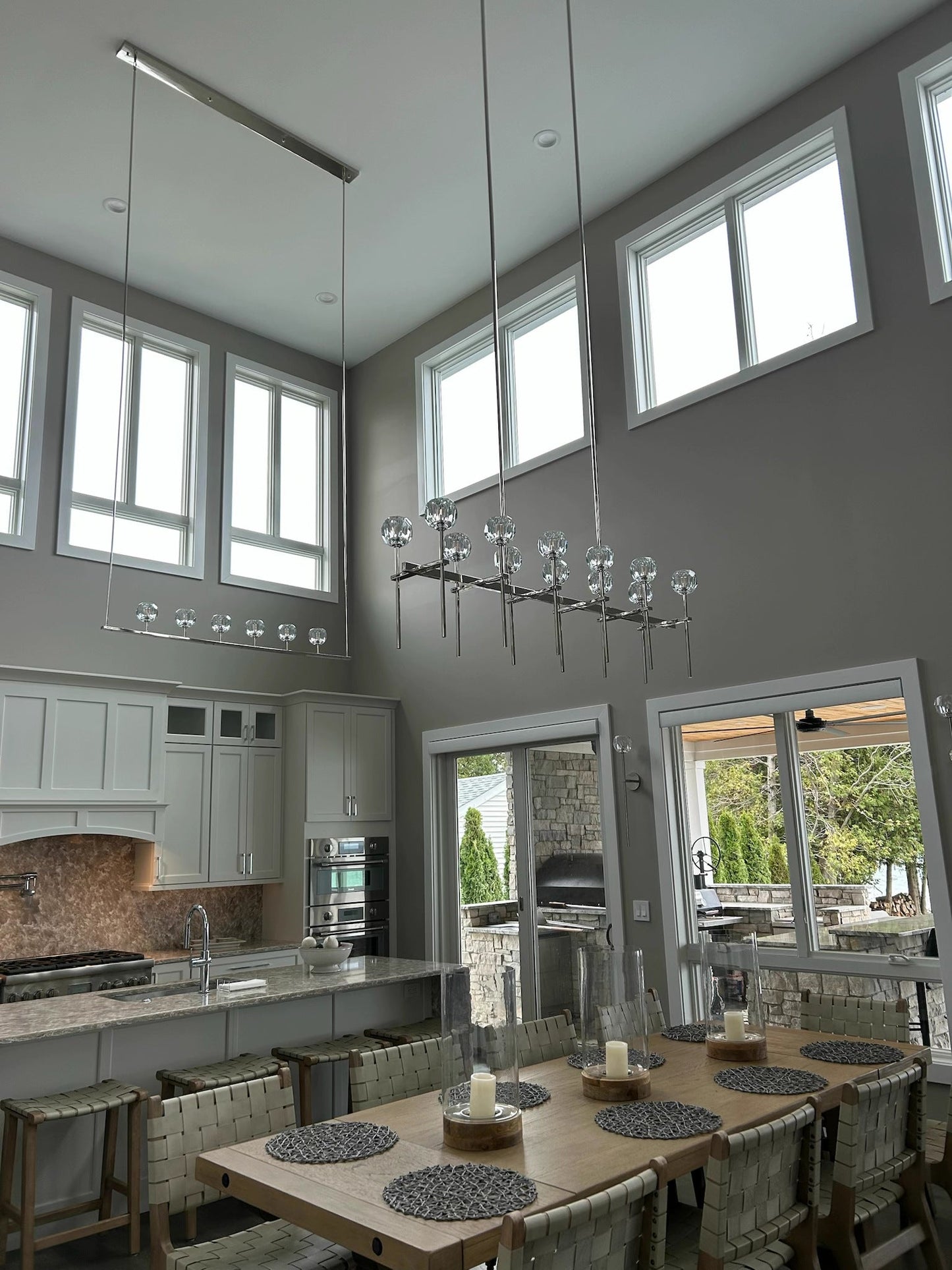 Bille De Crystal Round Cluster Chandelier 40"