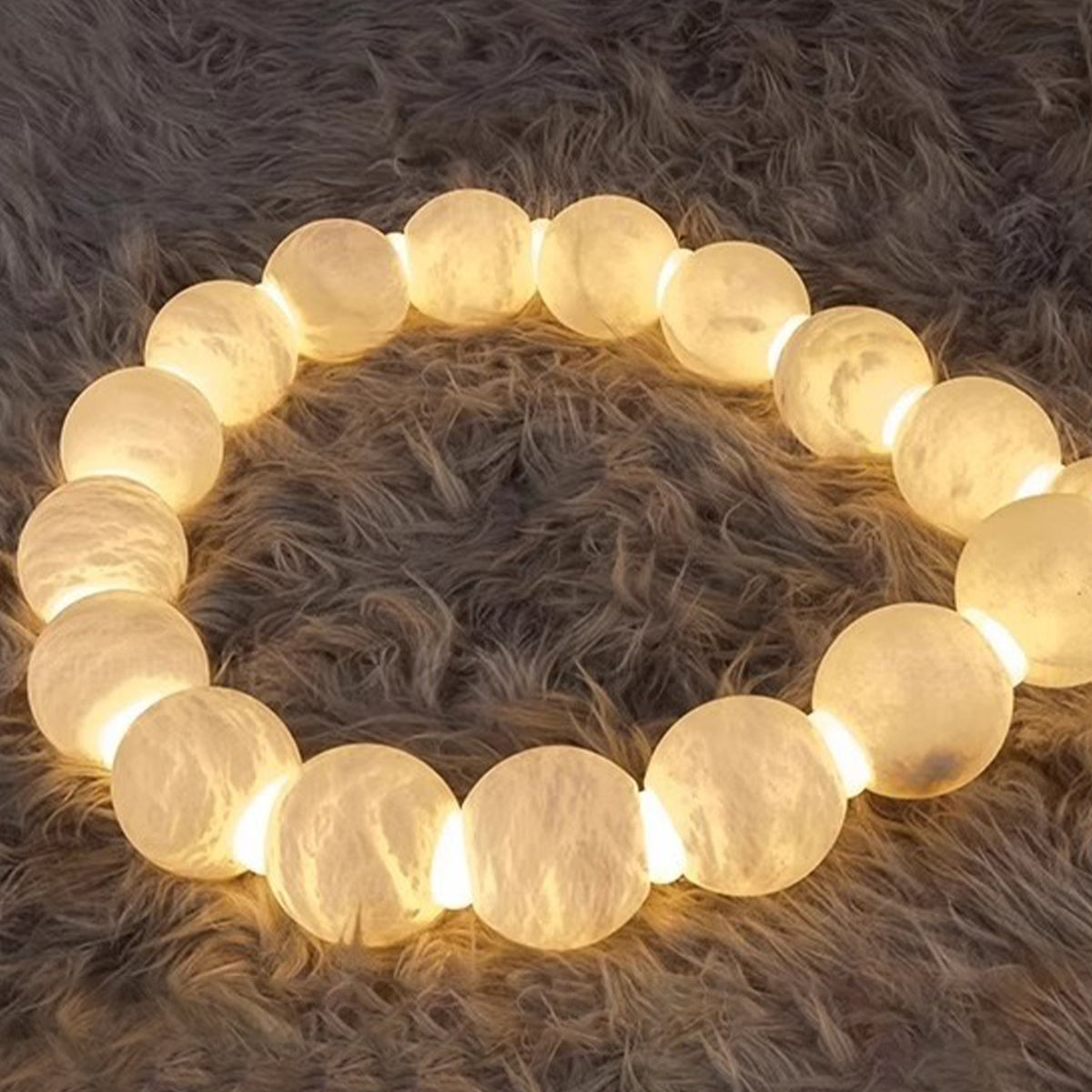 Peal Chandelier with cluster alabaster globes for 3 chains