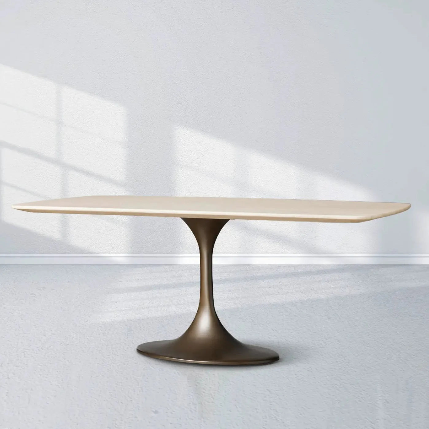 Saint Germain Stone Dining Table With Launette Base