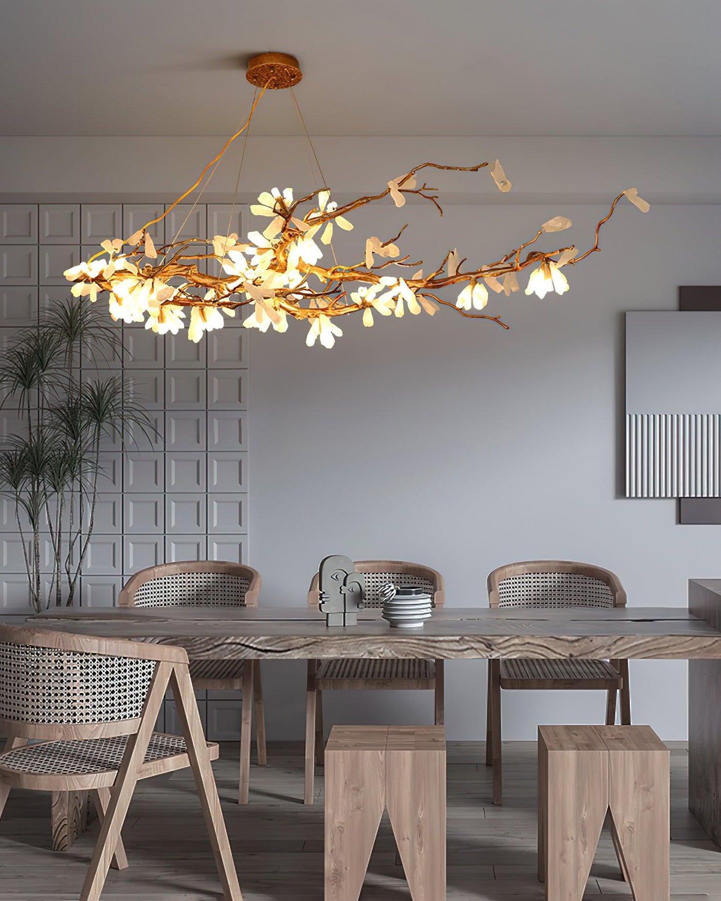 Aura Flora Natural Stone Chandelier