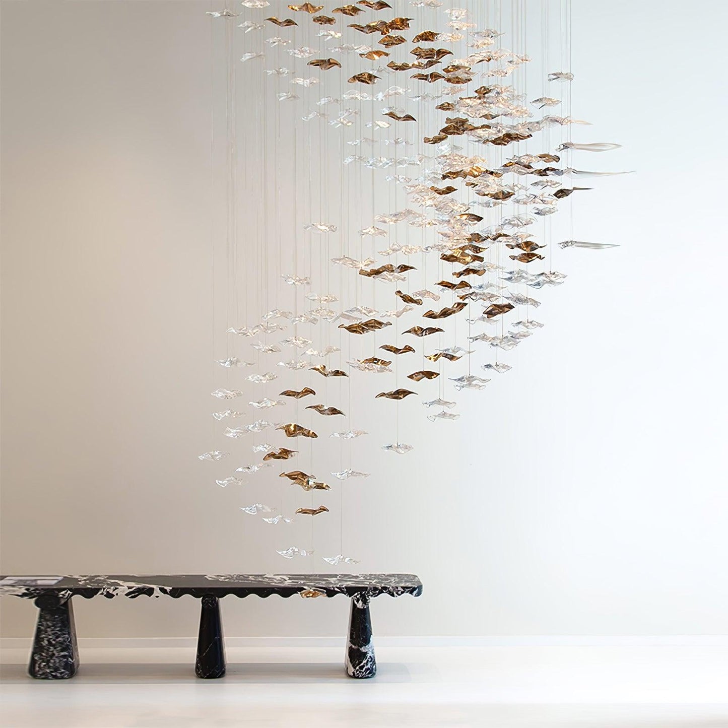 Tidal Art Glass Chandelier (With Canopy)