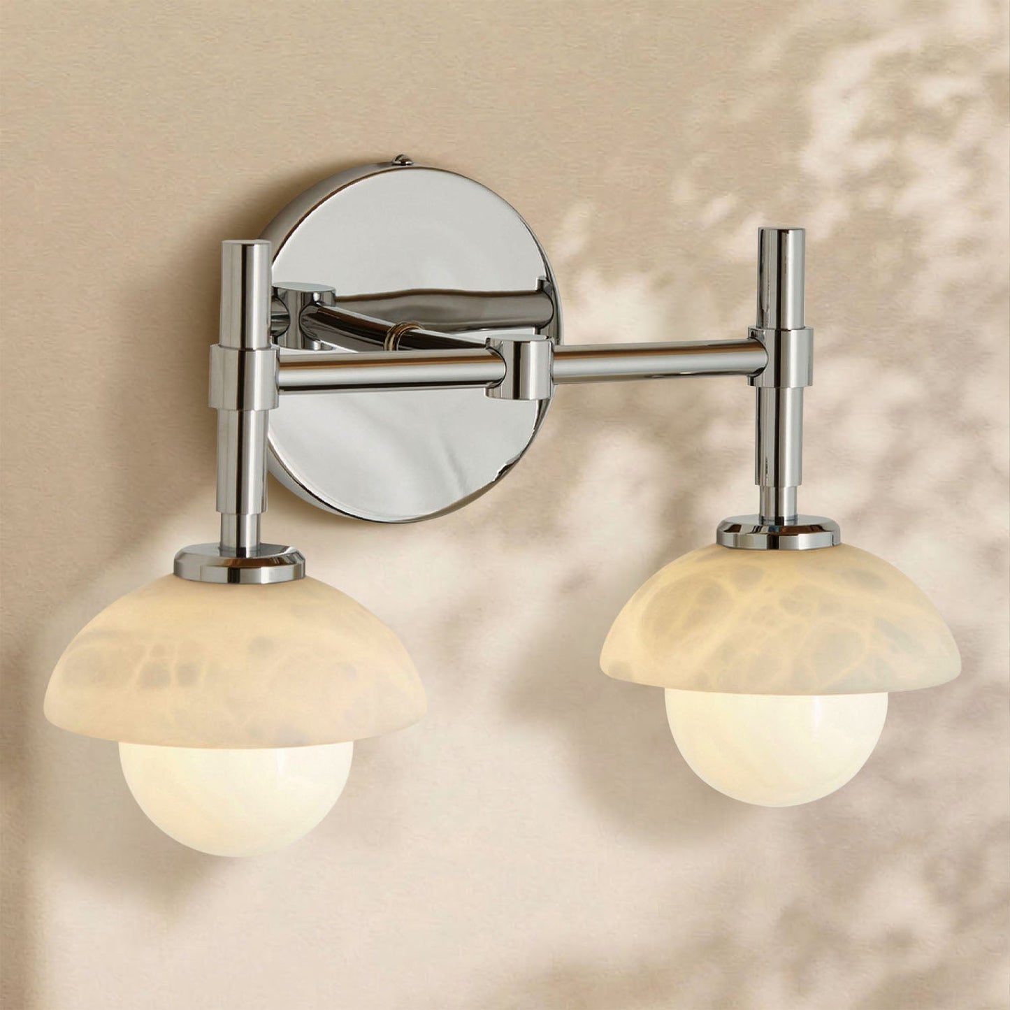 Glowen Alabaster Double Wall Sconce
