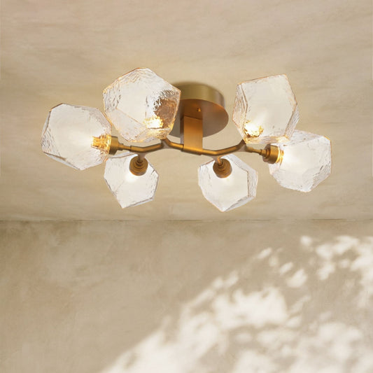 Art Twisted Flushmount Light