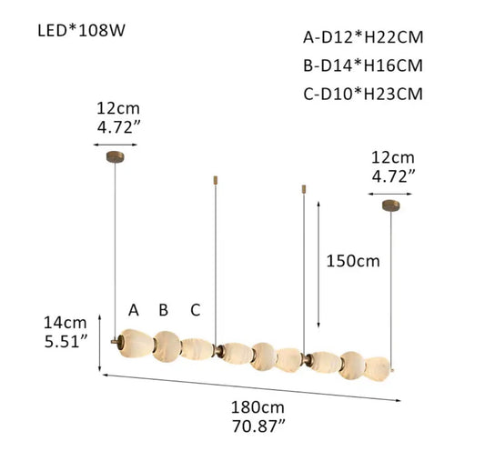 Square alabaster ceiling lamp