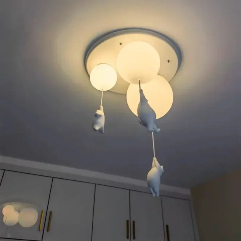 Afralia™ Bear Pendant Light:
Kids Bedroom Chandelier LED Balloon