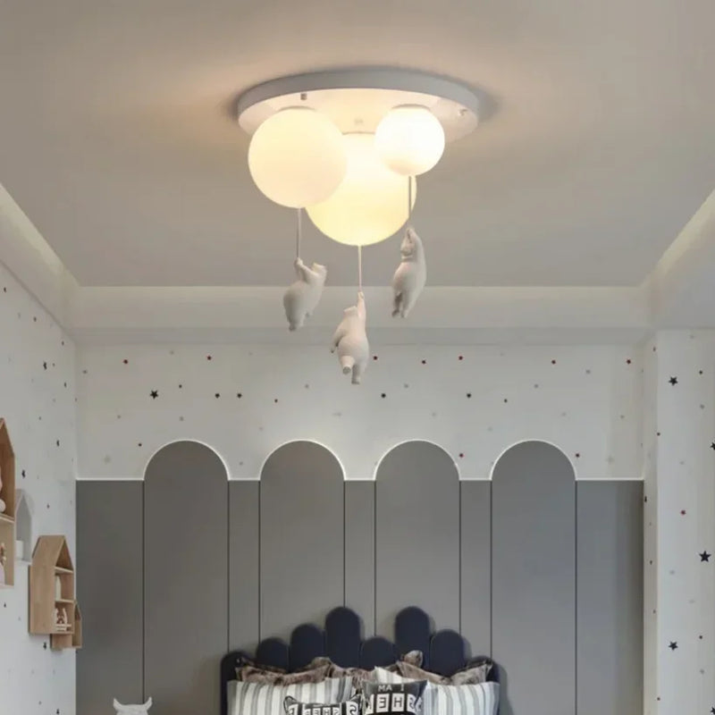 Afralia™ Bear Pendant Light:
Kids Bedroom Chandelier LED Balloon