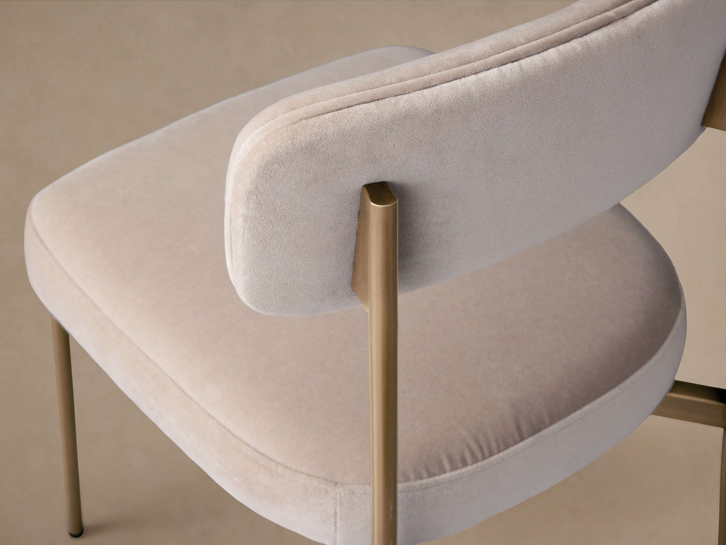 Billie Dining Chair in Antique Brass