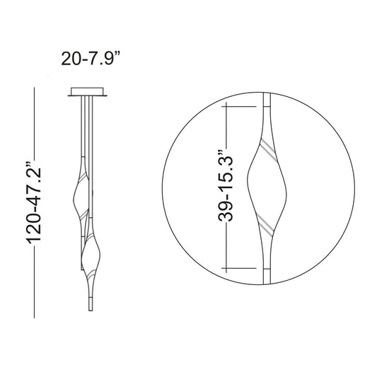 Pezzo 2-light pendant