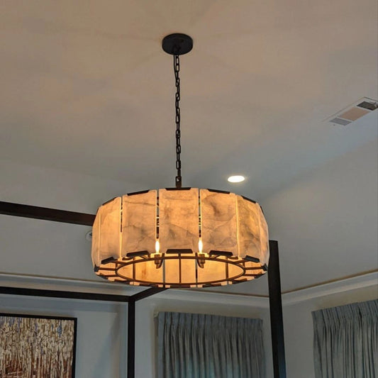 Harlow Calcite Round Chandelier 31"
