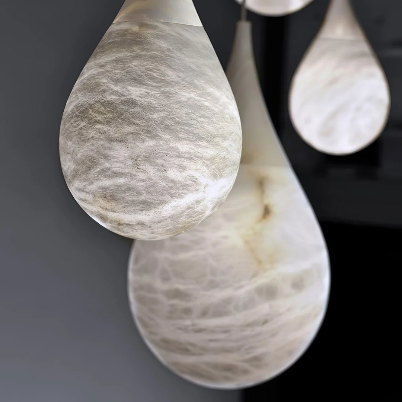 Raindrop Alabaster Pendant Light- double head (150mm)