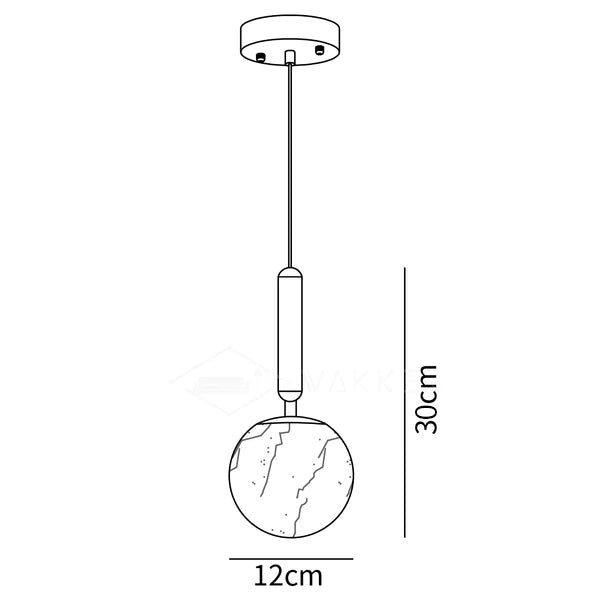 Basso Alabaster Single  Drop Pendant