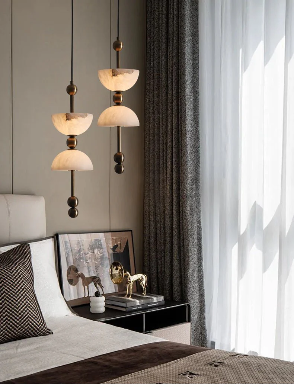 Duo Alabaster 2-head Pendant Lamp
