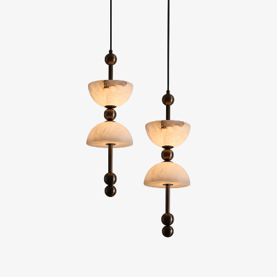 Duo Alabaster 2-head Pendant Lamp