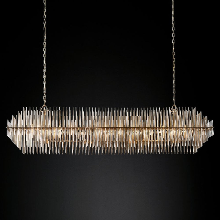 Emile Industrial Wind Rectangular Chandelier 54"