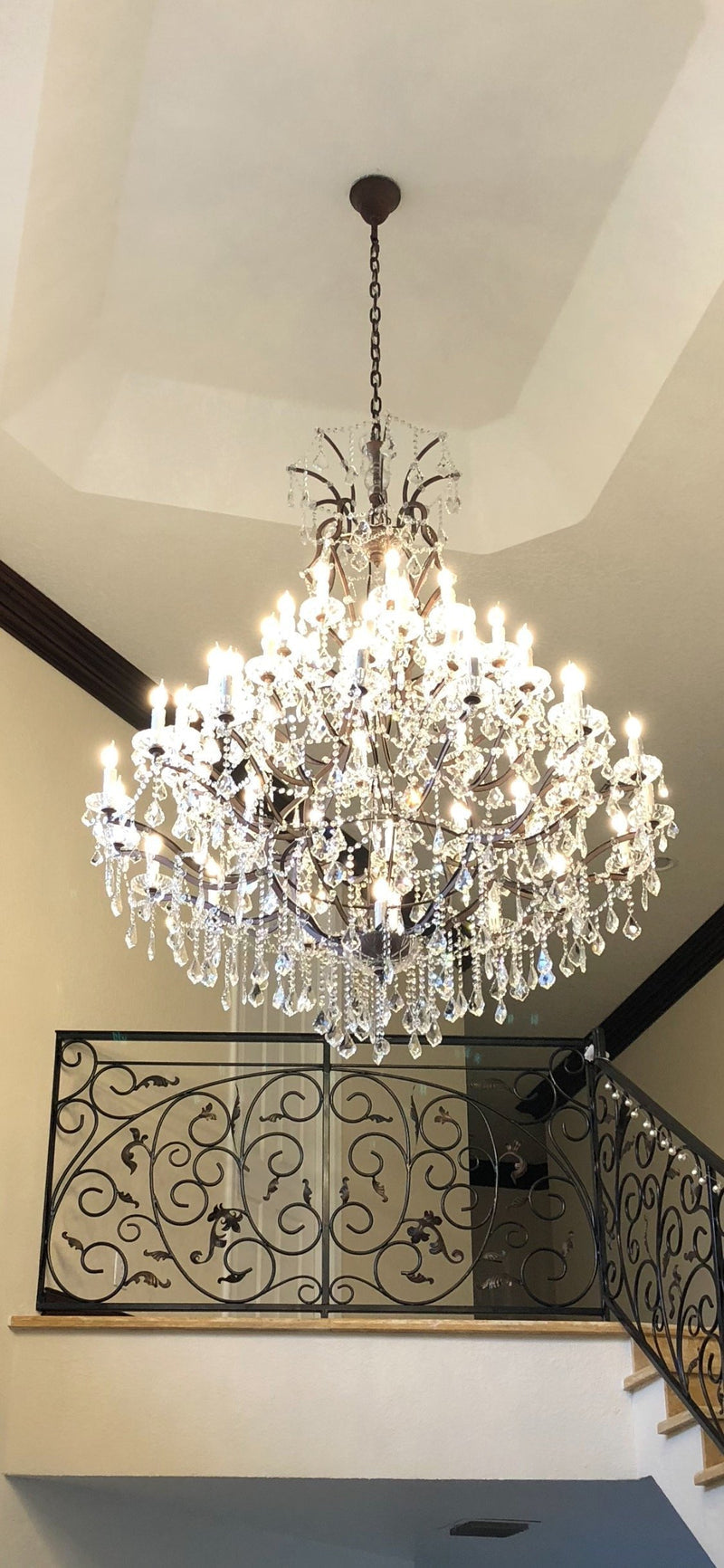 Empire Maria Theresa Crystal Chandelier （clear crystal replacements)
