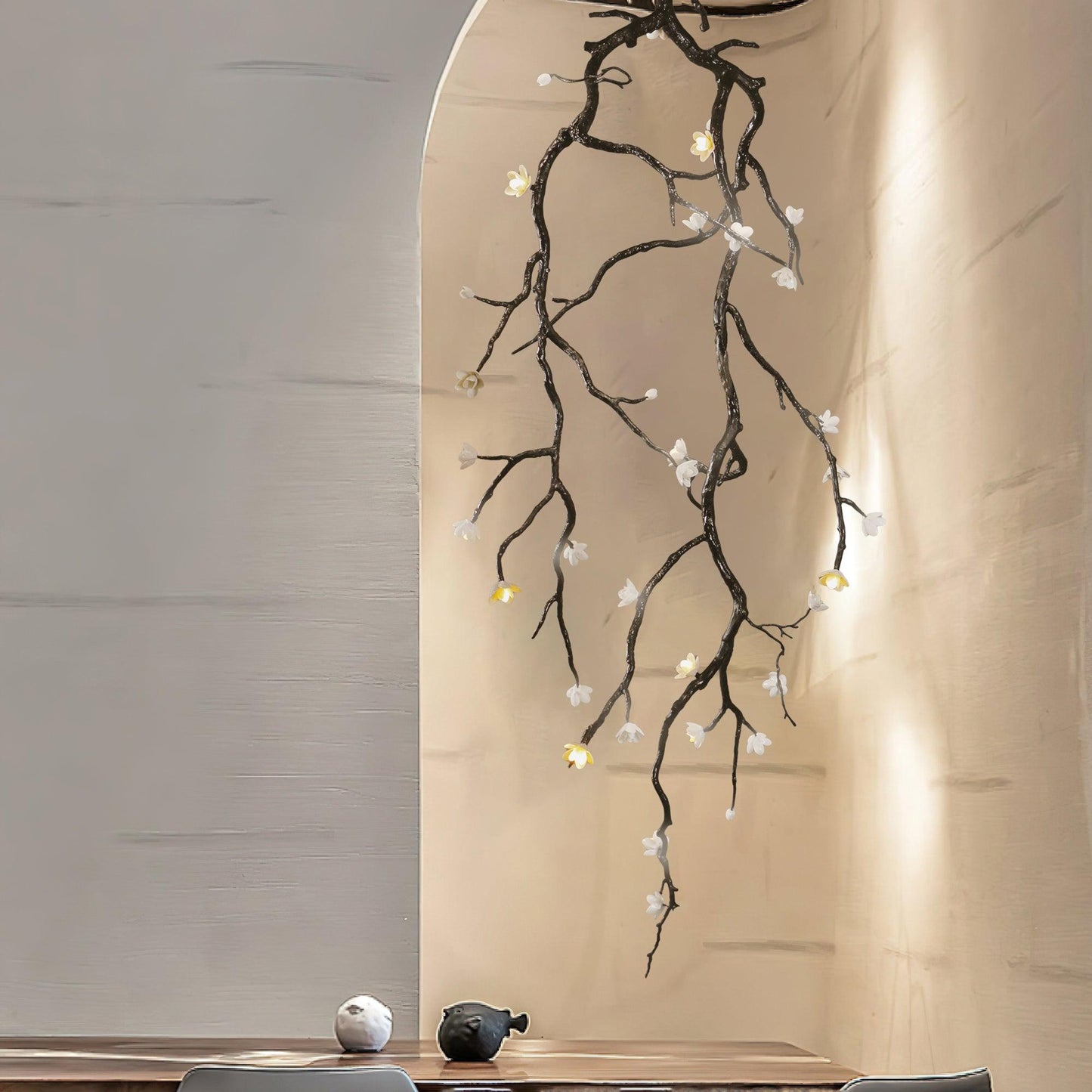 Aura Flora Large Long Branch Flower Chandelier