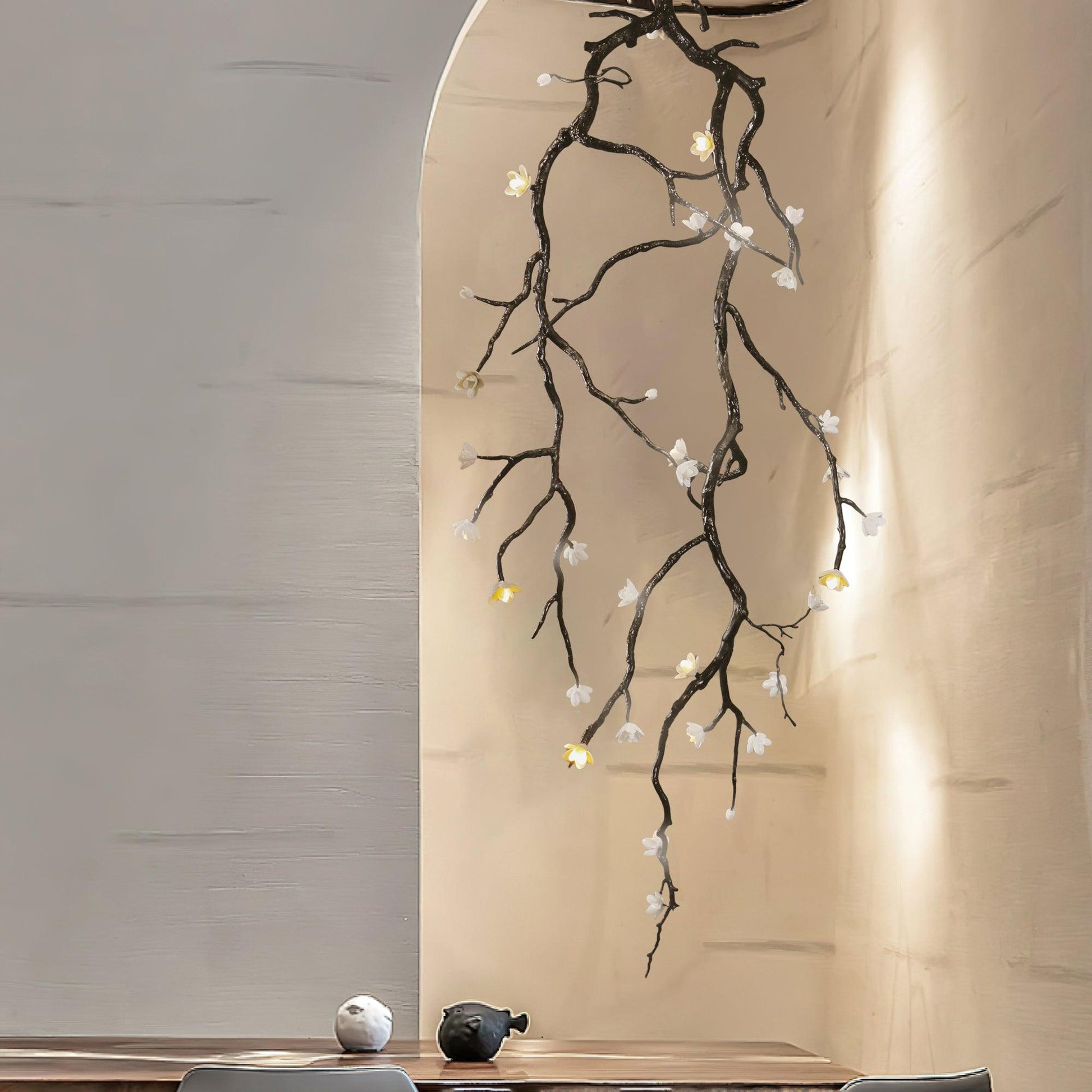 Aura Flora Large Long Branch Flower Chandelier