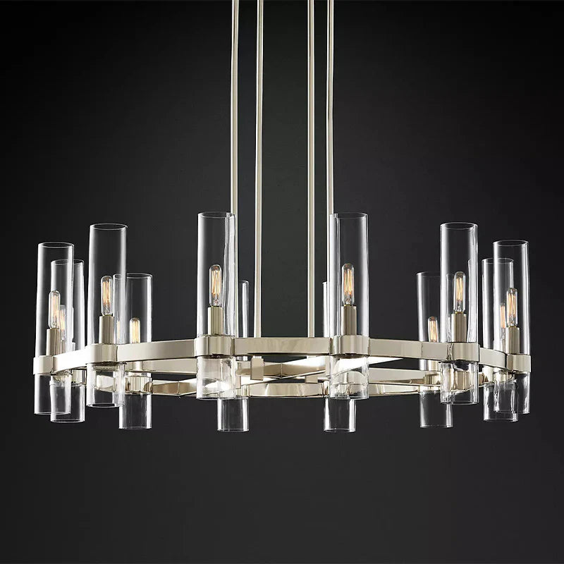 Customize Ravelle Glass Round Chandelier 42"(14-light)