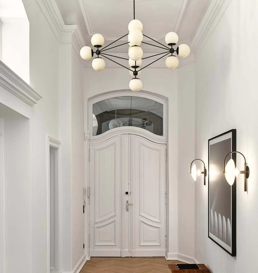 Modo Chandelier - 4 Sided, 15 Globes